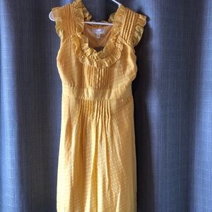 NWT Yellow Anthropologie dress w/pockets